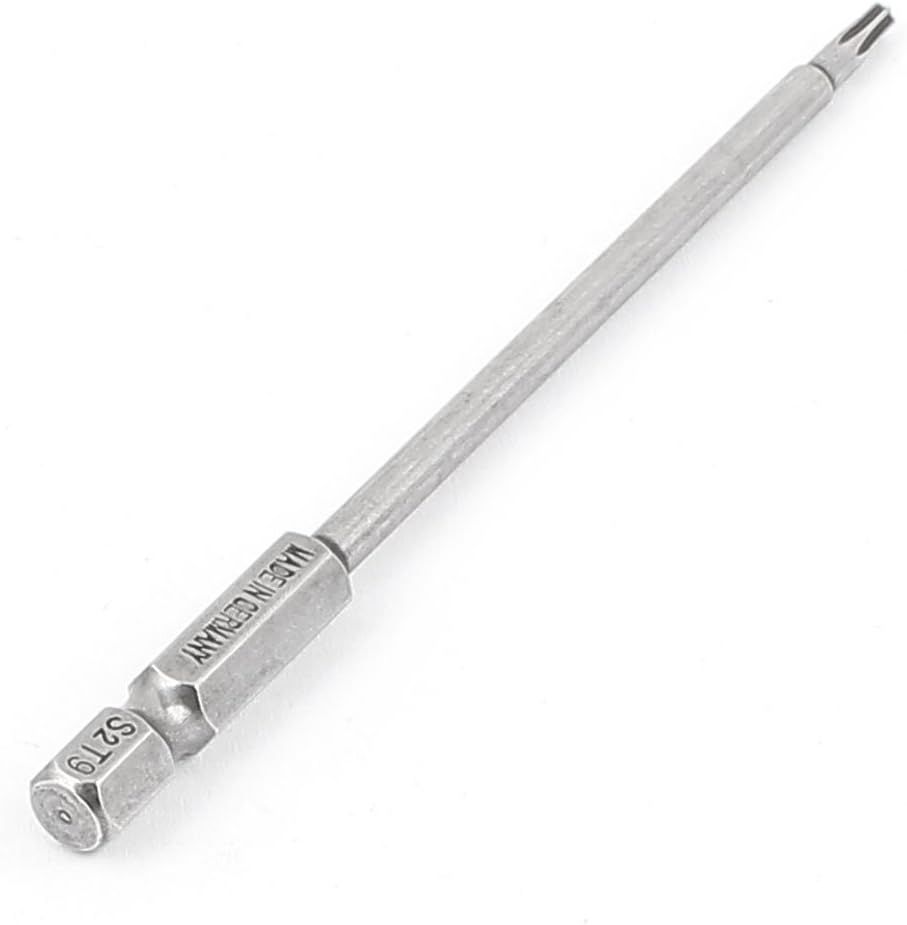sourcing map 100mm Long 1/4" Hex Shank T9 Magnetic Torx Security Screwdriver Bits, H1/4*100mm*T9 pcs - Image 3