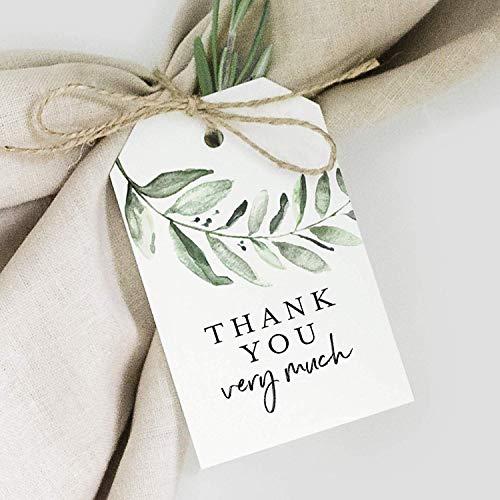 Bliss Collections Greenery Favor Thank You Tags - Perfect for: Wedding Favors, Baby Shower, Bridal S - //coolthings.us