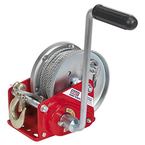 Sealey Geared Hand Winch with Brake & Cable 900Kg Capacity GWC2000B