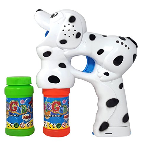 Haktoys Dalmatian Dog Bubble Shooter Gun with Light, Music &