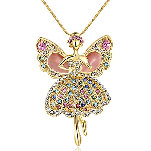 Angelbliss Butterfly Dance Life-High Grade Crystal Sweater Chain Necklace(C3) (6132515096002)