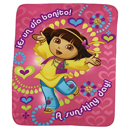 Kids Favorite Character Fleece Blanket - Dora the Explorer Sunshine