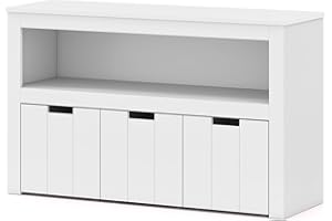 IFANNY Toy Storage Organizer, Kids Bookshelf w/Removable Drawers, Playroom Organization & Storage, Small Bookcase for Childre