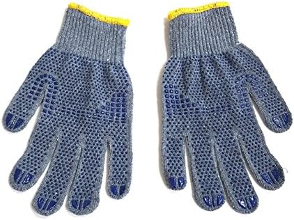 Knit Work Gloves Textured Rubber Dot (5 Pair)