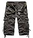 Men's Lightweight Relaxed Fit Cargo Shorts Dark Grey 40