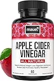 100% Natural Apple Cider Vinegar Capsules - Detox and Cleanse Diet Pills - ACV Supplements for Bloating Relief, Control Hunger, Manage Metabolism and Weight - 60 Vegan Capsules