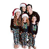 The Children's Place baby girls Family Matching Christmas Holiday Sets, Snug Fit 100% Cotton, Adult, Big Kid, Toddler, Pajama Set, Let It Glow, 12-18 Months US