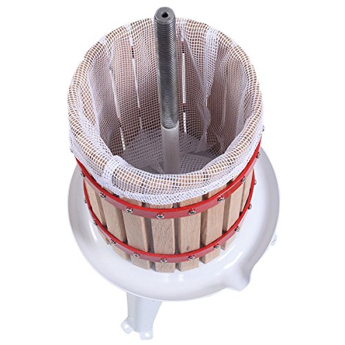 Wine Grape Fruit Crusher Press Wooden Barrel Wine Making Equipment 18L