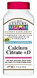 21st Century Calcium Citrate +D Caplets, 120-Count