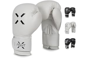 FightX MMA Boxing Gloves Men Heavy Bag Adult Boxing Gloves for Men & Women, Lightweight Training & Sparring Gloves for Kickboxing, Practice & Fitness Workout