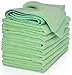 VibraWipe Microfiber Cleaning Cloth, Thick and Large Size 14.2 x 14.2 inches, 8-Pack, Green, Microfiber Cloth, Cars, Glass, Window, Dish Cloths, Machine Washable, Reusable, Lint-Free