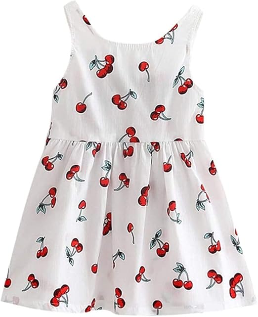 Süßes Sommerkleid Für Mädchen Mit Blümchenprint & Schleifen-Detail