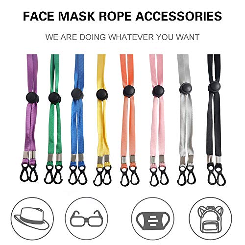 5 Pack Face Cover Lanyard Strap, Adjustable Face Cover Strap Holder Suitable for Kids Adults Senior Fits Any Face Cover Leash