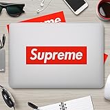 Supreme Sticker [ 10 Pack, 7.5 x 2 inch Box Logo ] Waterproof Vinyl Supreme Stickers for Laptop, Car, Helmet, Skateboard, Luggage
