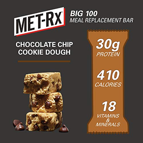 METRx Big 100 Colossal Protein Bars, Chocolate Chip Cookie Dough Meal