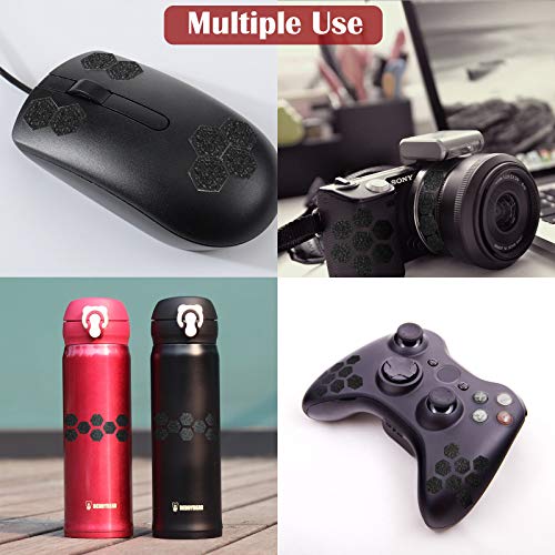 4 Sheets Phone Grip Tape Stickers Hexagon Decal Tapes AntiSlip Rubber