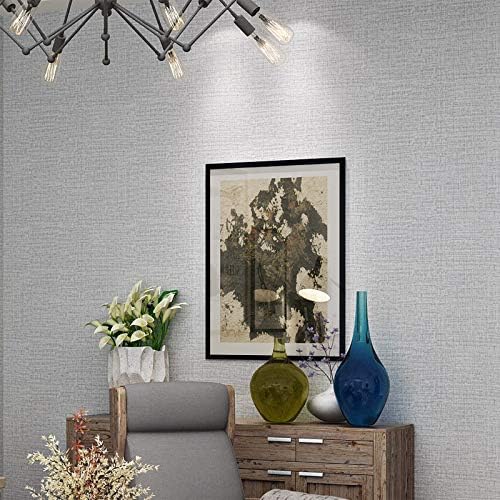 Duoue Waterproof PVC Sticker Kitchen Foil Furniture Film Tile Wallpaper Rolls Sticker Self Adhesive Wall Furniture Sticker Protective Film for Bedroom Bathroom Tile Wall (Gray, 5M x 61cm)
