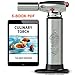 BEST CULINARY TORCH - Chef Torch for Cooking Crème Brulee - Aluminum Hand Butane Kitchen Torch - Blow Torch with Adjustable Flame - Cooking Torch - Perfect for Baking, BBQs, Crafts + Recipe eBook