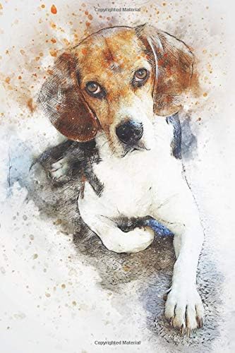 Watercolor Beagle: Blank Lined Notebook, Journal or Diary Paperback – February 4, 2019