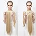SARLA Ponytail Hair Extension Wrap Around Long Straight 24 Inch Synthetic Hairpiece for Women Medium Brown