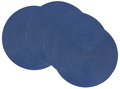 Now designs disko round placemats, set of four, indigo …