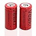 Rechargeable 16340 CR123A Battery, Veeki 16340 RCR123A 3.7V 650mAh Protected Li-ion 16340 Batteries for High Drain Device (8pc+charger)