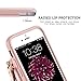 ZVE Case for Apple iPhone 6s and iPhone 6, 4.7 inch, Leather Wallet Case with Credit Card Holder Slot Zipper Wallet Pocket Purse Handbag Wrist Strap Case for Apple iPhone 6 / 6s - Rose Gold