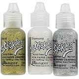 Stickles Glitter Glue Bundle of 3 Colors | Silver, Diamond, and Gold | Craft Glitter Glues
