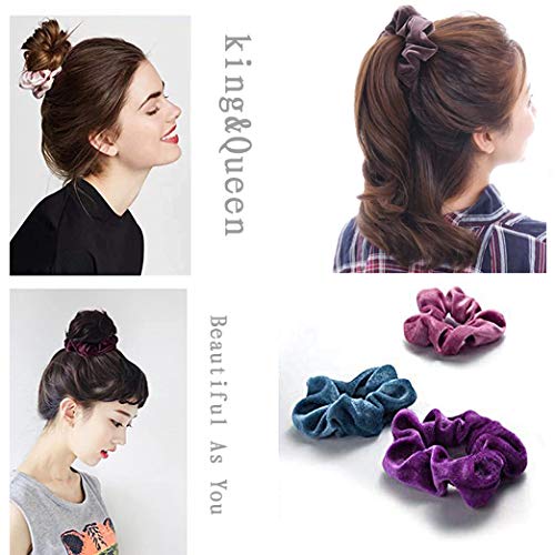 4 Scrunchies+Elastic+Scrunchy+Scrunchie+Accessories