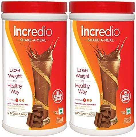Incredio Shake a Meal Chocolate 500 gm Chocolate- Pack of 2