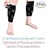 Calf Brace, 4 protectors in 1 bundle, Neoprene Support, Soft Wrap Sleeve with Straps, Recovery from Shin Splints, Leg Fracture, Muscle Cramp, Edema, Varicose Veins, for Running and Sports (black)