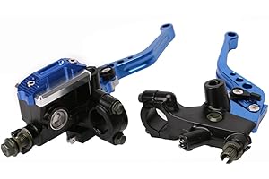PACEWALKER Universal Motorcycle 7/8" 22mm Handlebar Brake Master Cylinder Clutch Lever CNC Left & Right Set for Honda Kawasaki Suzuki Yamaha Blue
