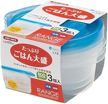 Amazon アスベル 早ワザレンジ名人丸型l 3コ入 ブルー 3730 保存容器 キャニスター オンライン通販