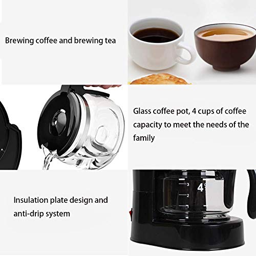 JSMY Filterkaffeemaschine-Schwarz/Automatisch Kleine amerikanische Kaffeemaschine/Filterkaffeemaschine mit… – Bild 7