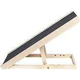 Alpha Paw Pawramp - The Original Dog Ramp for Couch &amp; Bed - Foldable &amp; Portable Pet Ramp for Small &amp; Large Dogs (up to 80 lbs), 4 Adjustable Heights, Senior Dog Friendly, Natural Finnish Wood