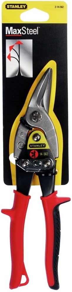 Stanley Left Aviation Snip 2-14-562 Forged Steel Serated Cutting Edges