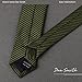 DAE2031 Olive drab Black Young Slim Tie Matching Present Box Set Stripes Cheap Skinny Tie ST By Dan Smith, CID-046-11 ,One Size