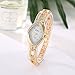 Lvpai Rhombic Metal Watch Women with Diamonds Analog Quartz Detachable Bracelet Gold P128-2