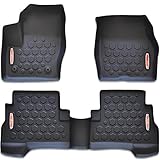Elements Defender 2013-2018 Ford Escape Floor Mats (Front & Rear Liners - 100% Weather Resistant) 1st & 2nd Row Liners Fits All 2013, 2014, 2015, 2016, 2017, 2018 Escape Models (Including C-Max)