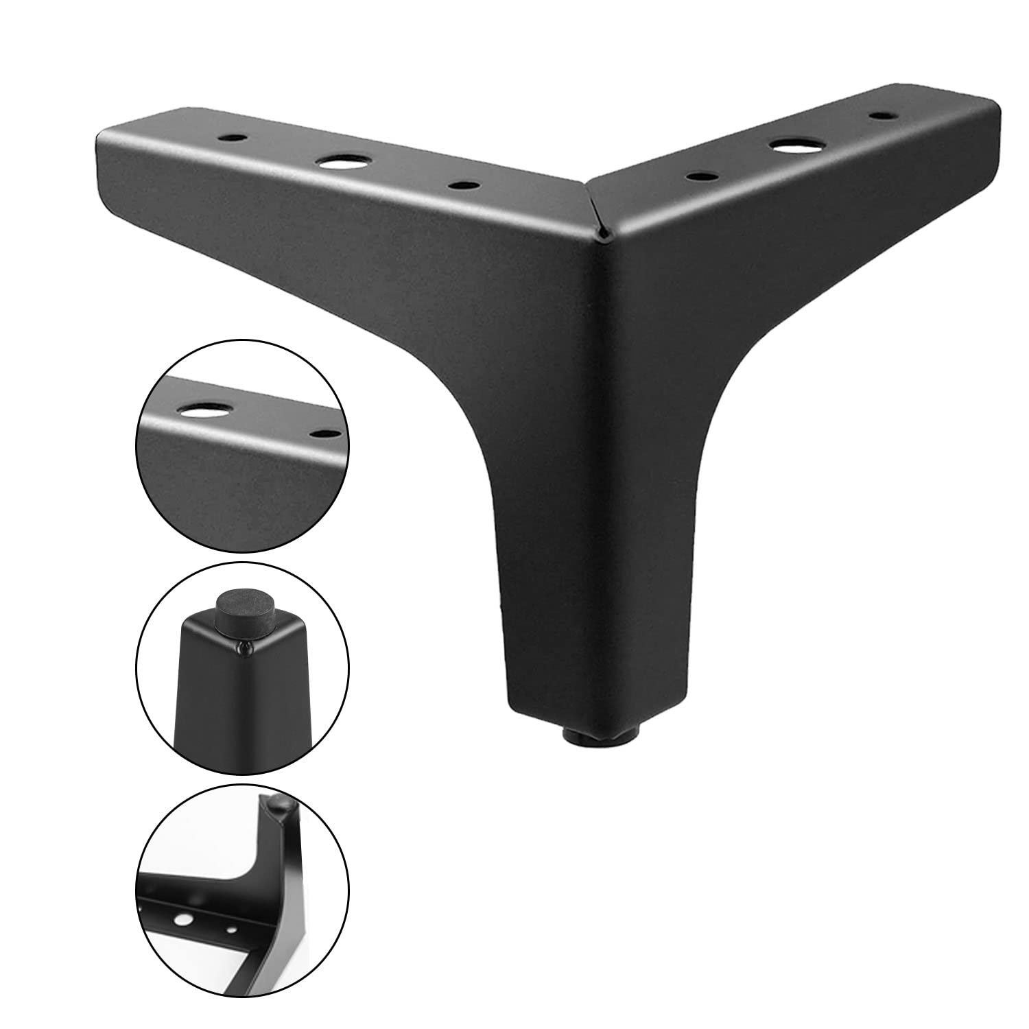 Furniture Legs Metal Feet: Cabinet Legs 4 Inch Triangle Feet Replacement Dresser Legs Set of 4