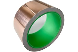 Amerthing Copper Foil Tape with Conductive Adhesive (2 Inch x 33 FT) - 1Pack, for Guitar, Crafts, Electrical Repairs, Grounding, DIY Projects, Stained Glass