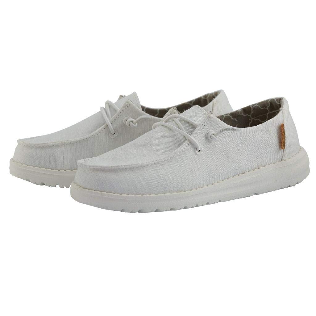 Hey Dude Wendy Youth Linen White Size 1