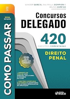Livro Como Passar em Concursos de Delegado: 420 questões comentadas - Direito Penal - 9 Ed - 2026