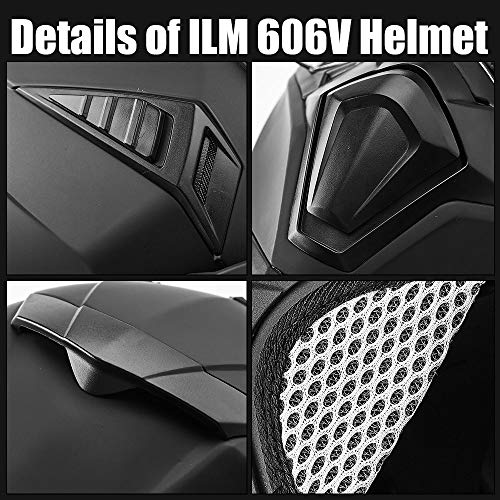 ILM Off Road Motorcycle Dual Sport Helmet Full Face Sun Visor Dirt Bike