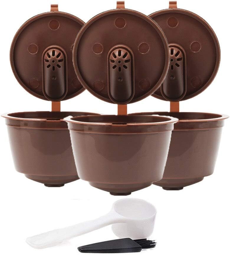 Hoang Coffee Filters - 3pcs Dolce Gusto Capsule Plastic Capsule refillable Reusable Compatible with nescafe Dolce Gusto Refill Cup use 150times 1 PCs