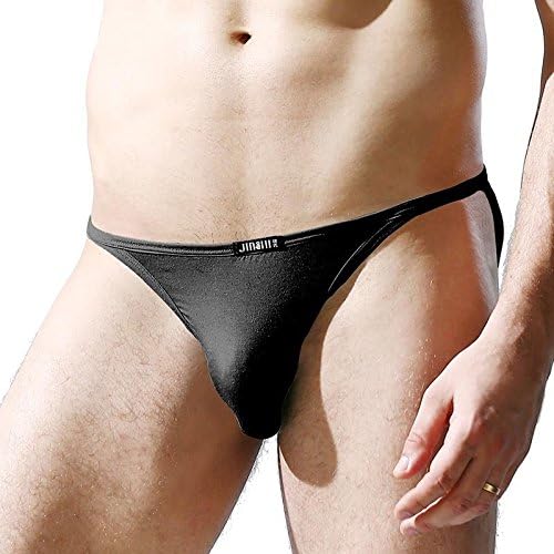 LDHE-Underwear underpants elastic soft bamboo fiber U conver pouch boxer briefs ,Black,M