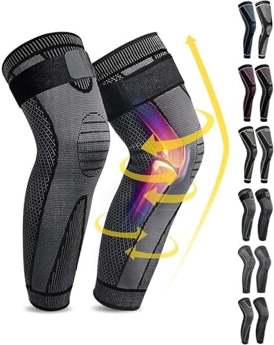 SCIENISH Leg Compression Sleeve Full Leg Pack Long/Self-Heating
