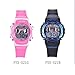 Kids Girls Sports Digital Water Resistant LED Eye Wrist Watches with Back Light, Alarm, Stopwatch, Chronograph, Chime, Calendar, Date and Day, 12/24 Hours Pink