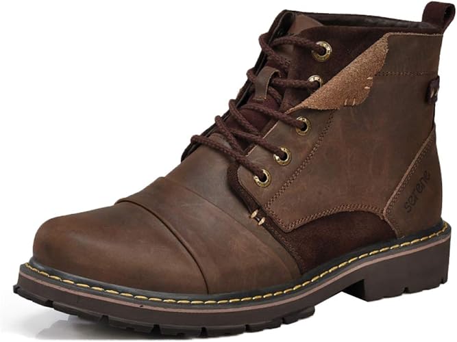 vintage genuine leather lace up boots