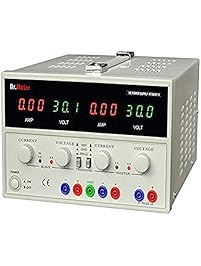Dr.meter 30V/5A Single-Output DC Power Supply 110V/220V Switchable with Alligator Clip included, US 3-prong Cable,PS305DM